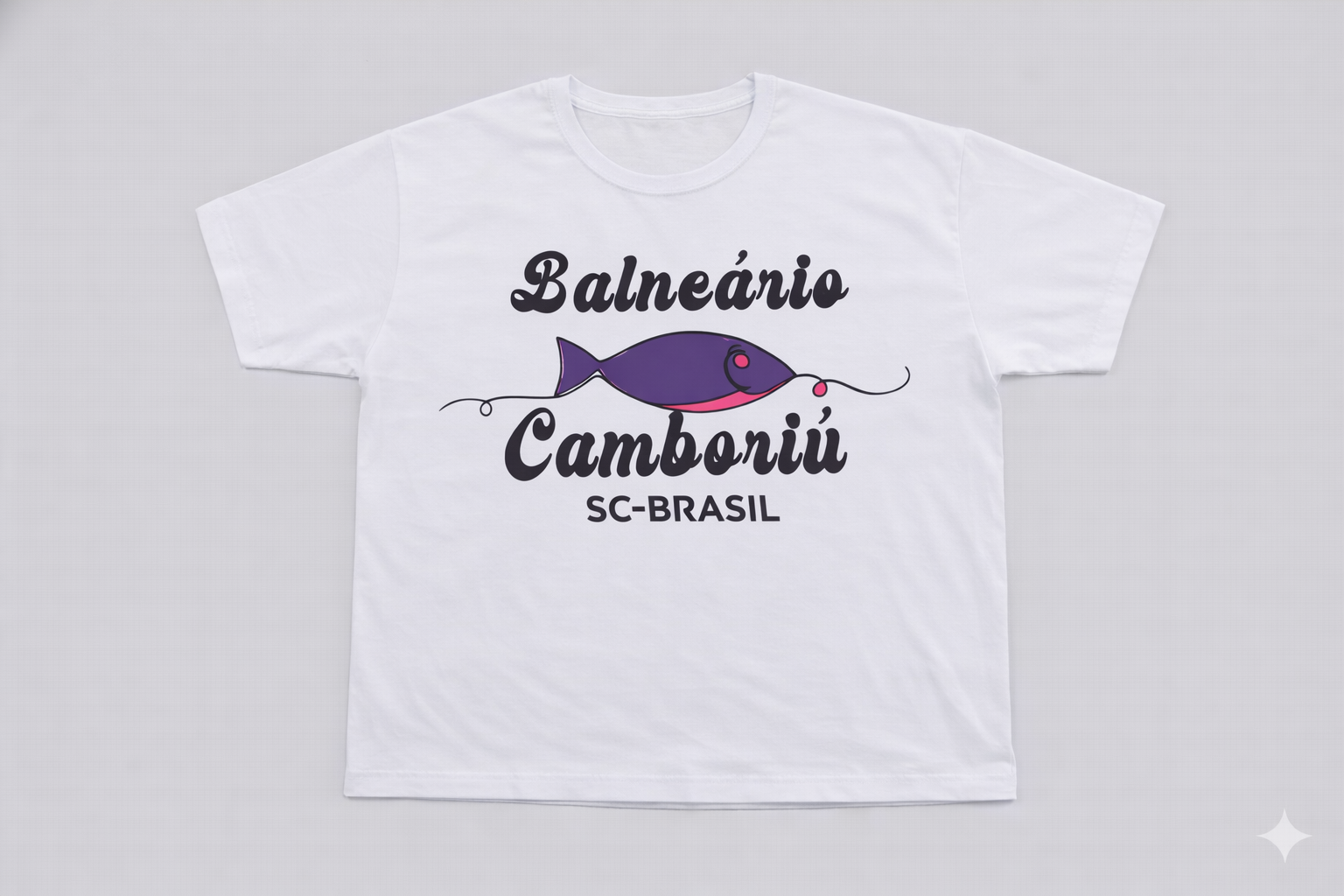 CAMISETA BASICA BRANCA BALNEARIO CAMBORIÚ